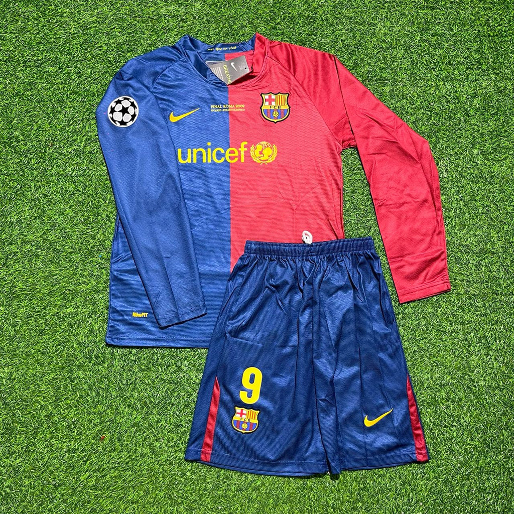 Samuel Eto'o #9 Barcelona 2009 Champions League Finale Kinder Retro Trikot