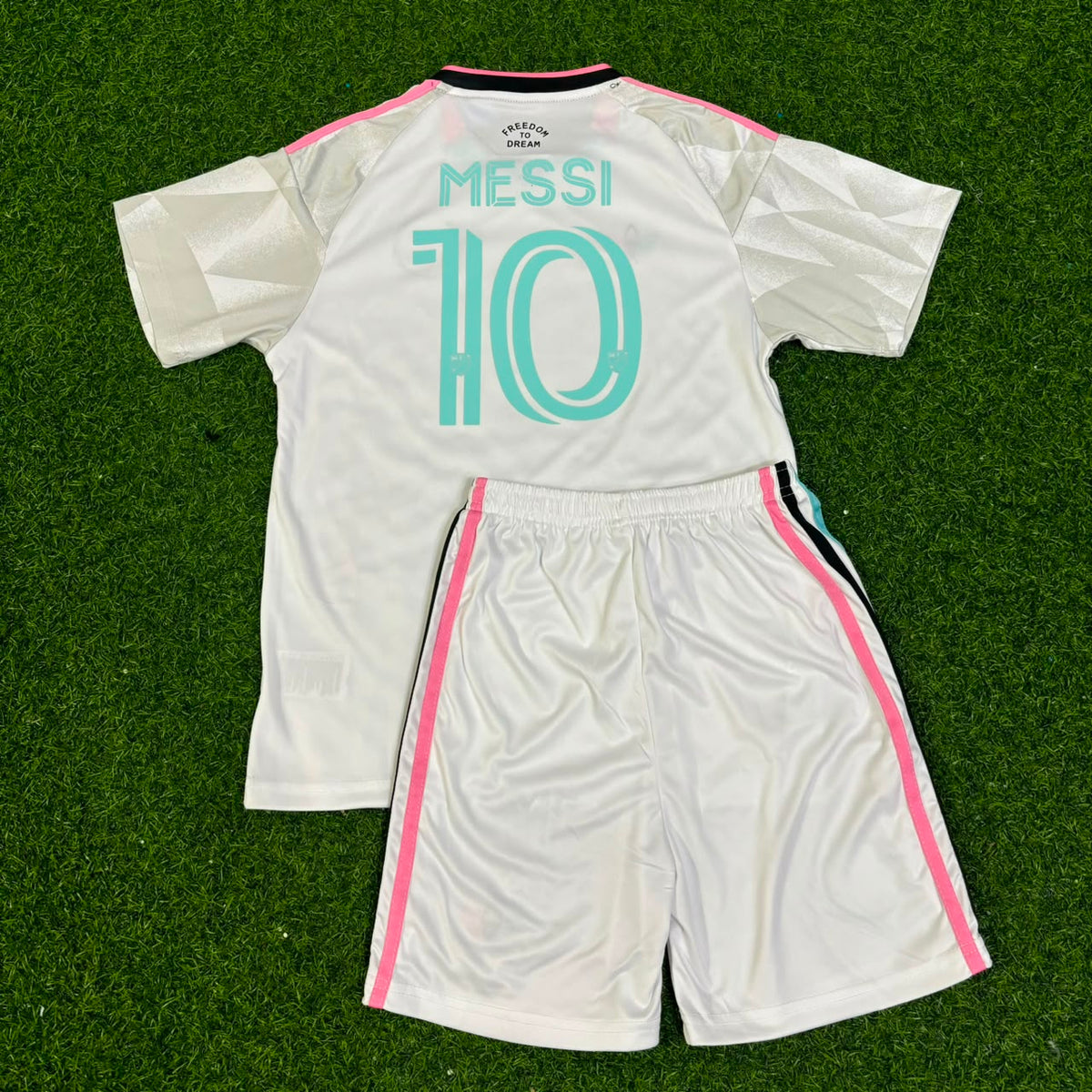 Lionel Messi Neue Saison Weiß Kinder Trikot Fußballtrikot