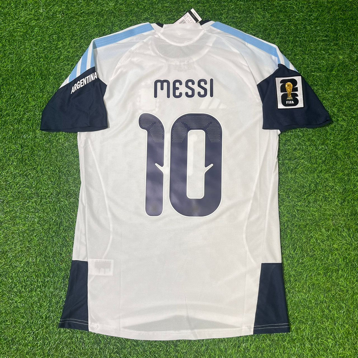 Lionel Messi Argentinien WM 2026 Trikot Spielerversion Heim Weiß Neue Saison Fußballtrikot-Set