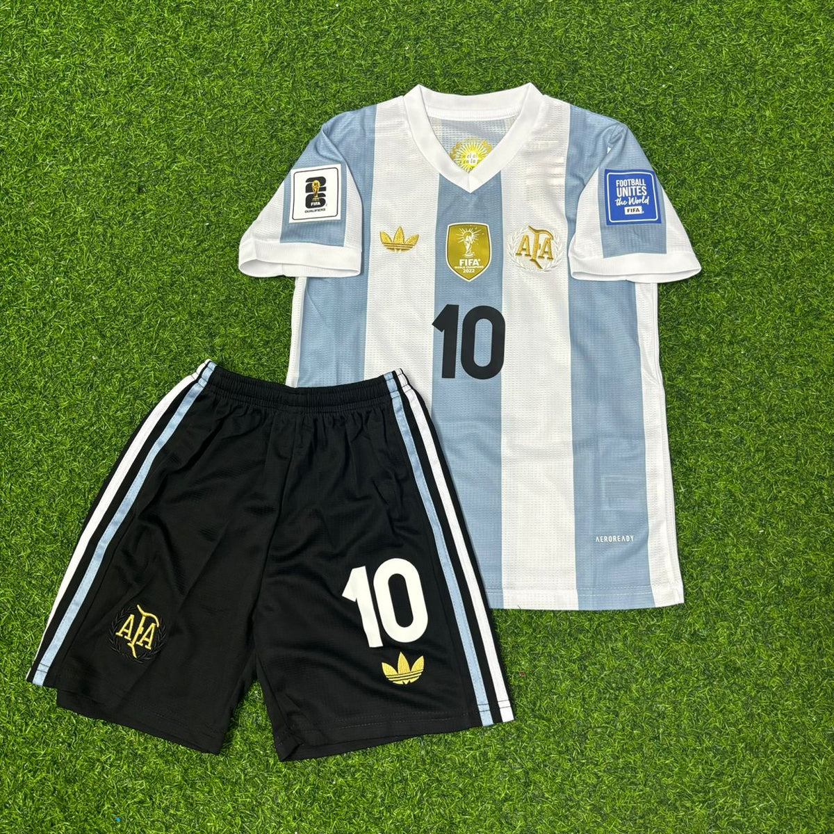 Lionel Messi Argentinien Spezial 2026 WM Kinder Fußballtrikot Set