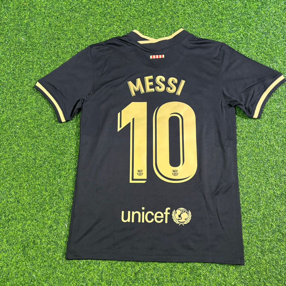 Lionel Messi Barcelona 2020-2021 Black Retro Football Jersey