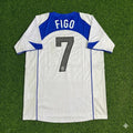 Luis Figo Inter Mailand Retro Weißes Fußballtrikot