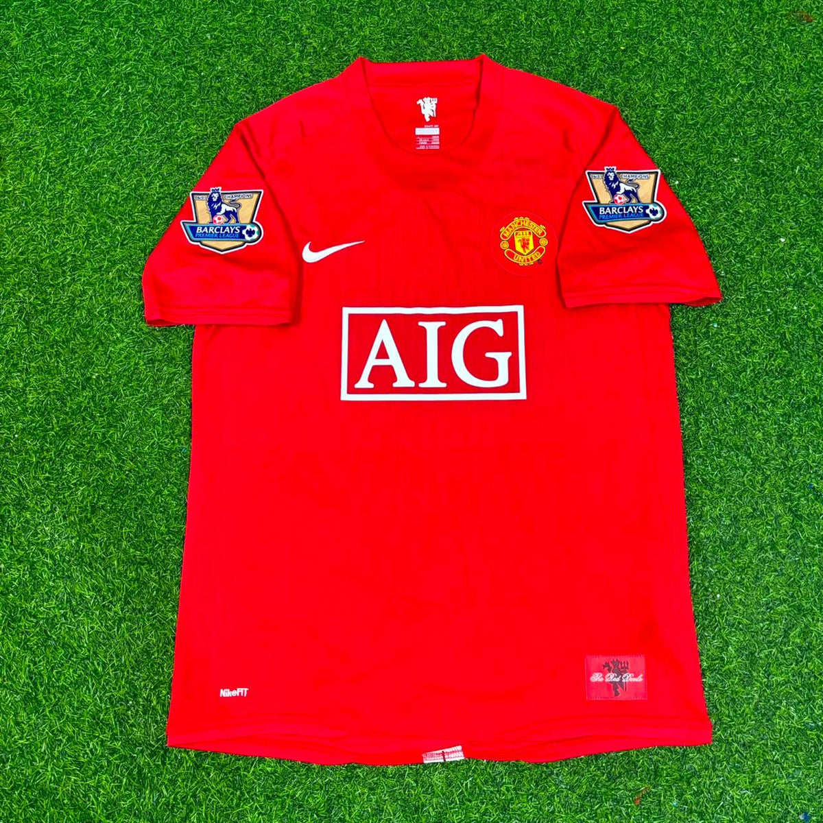 Luis Nani Manchester United 2007 2008 EPL Retro Red Jersey Trikot