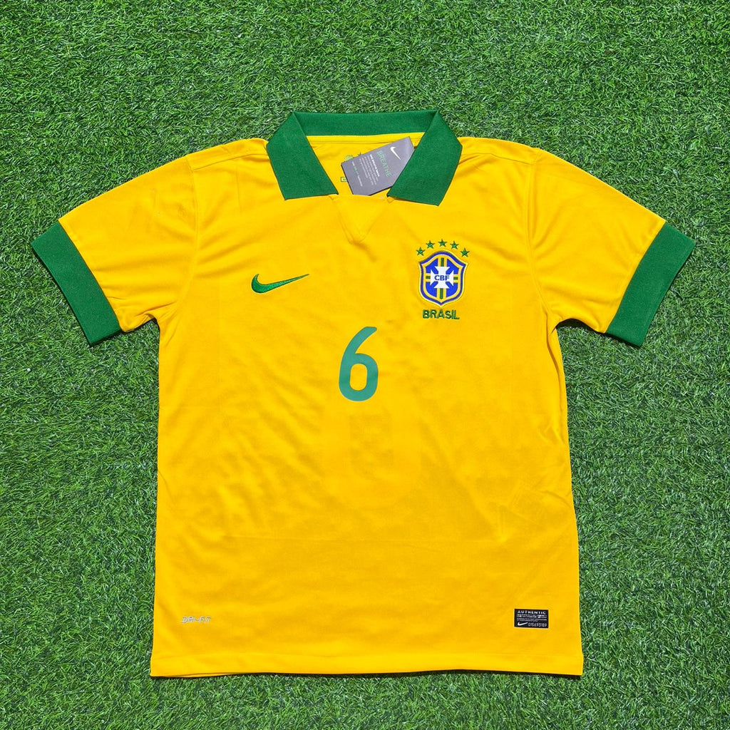 Marcelo #6 Brazil 2014 World Cup Home Retro Yellow Jersey
