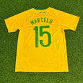 Marcelo Brazil 2010 World Cup Retro Yellow Jersey Trikot