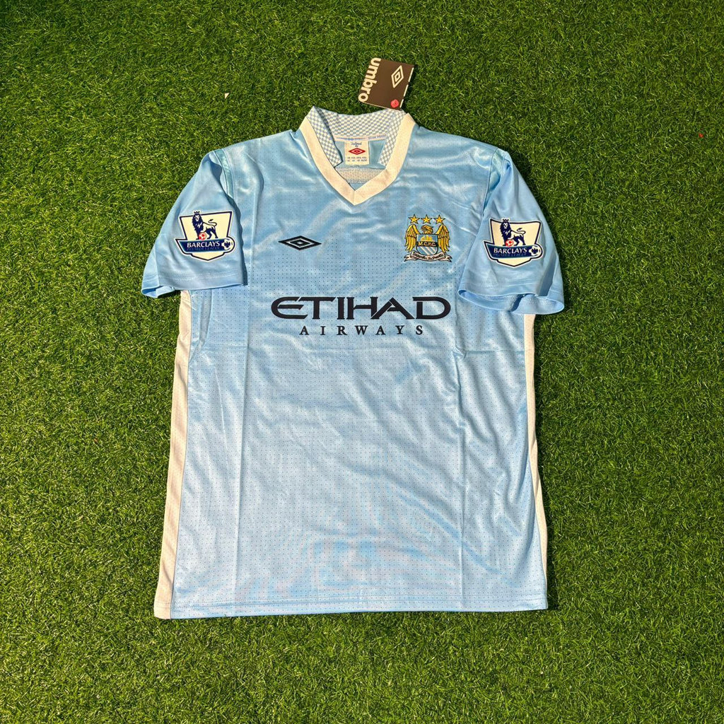 Mario Balotelli 45 Manchester City 2011/12 Heimtrikot Blau Retro Trikot Jersey Maillot Fußballtrikot