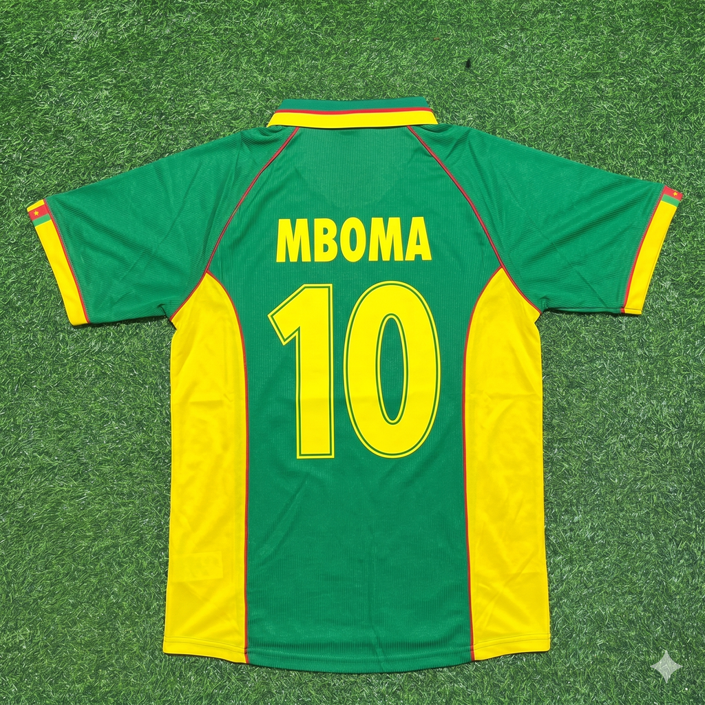 Patrick Mboma Cameroon Retro Football Jersey