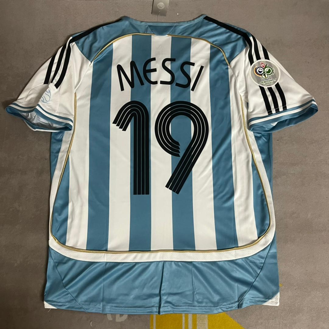 Lionel Messi Argentinien Retro Trikot Fußballhemd
