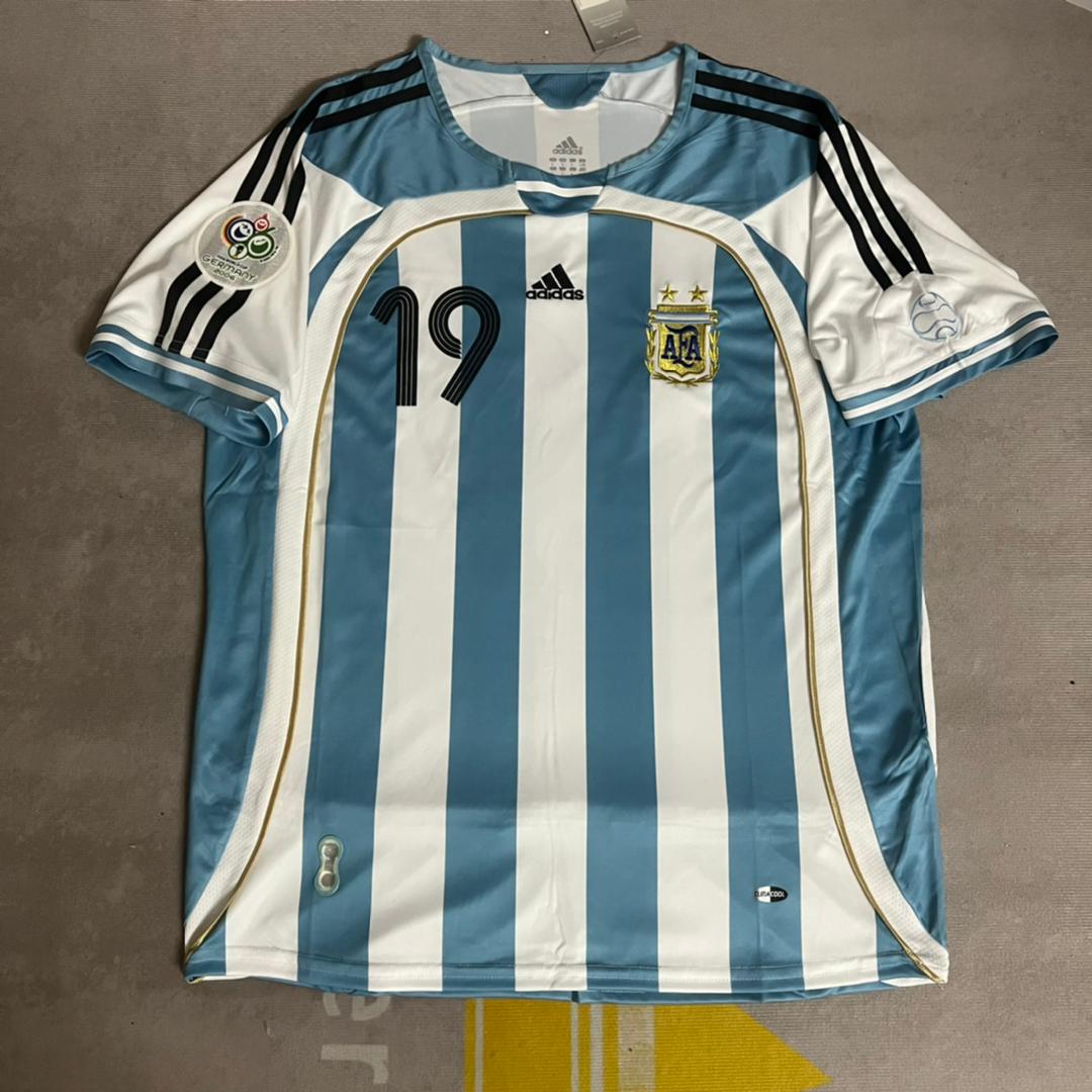 Lionel Messi Argentinien Retro Trikot Fußballhemd