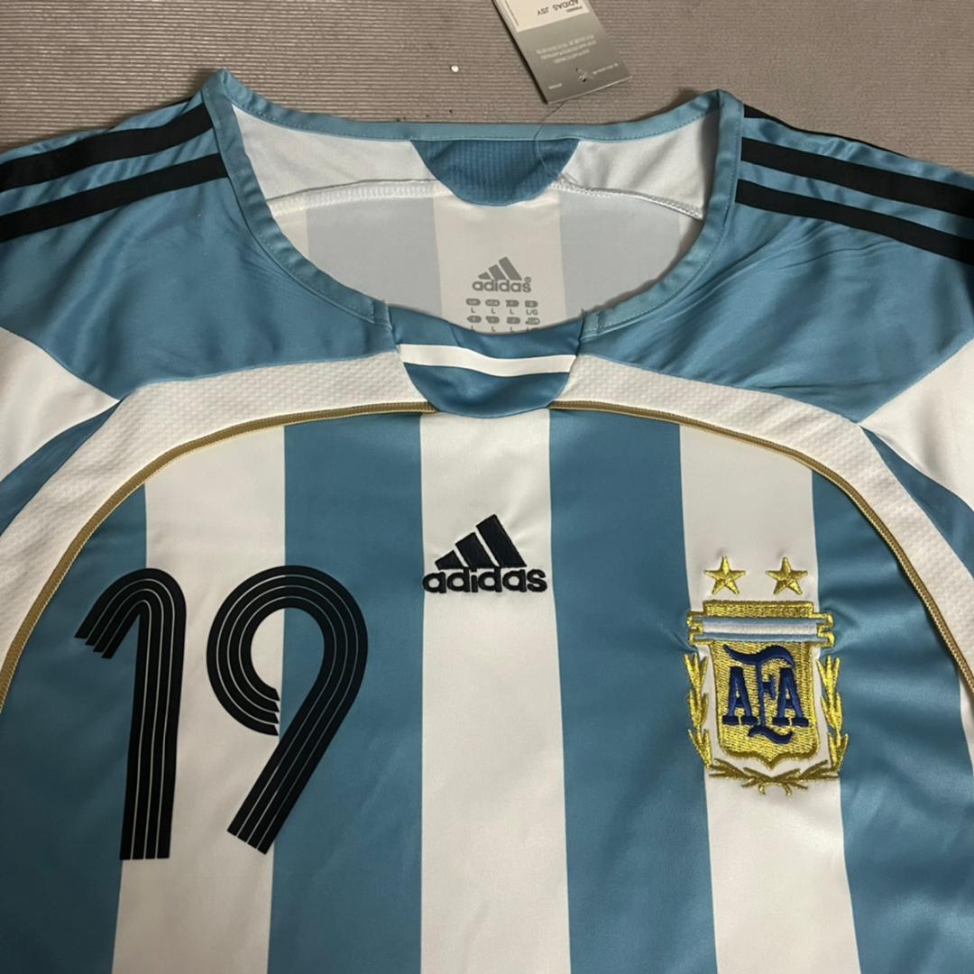 Lionel Messi Argentinien Retro Trikot Fußballhemd