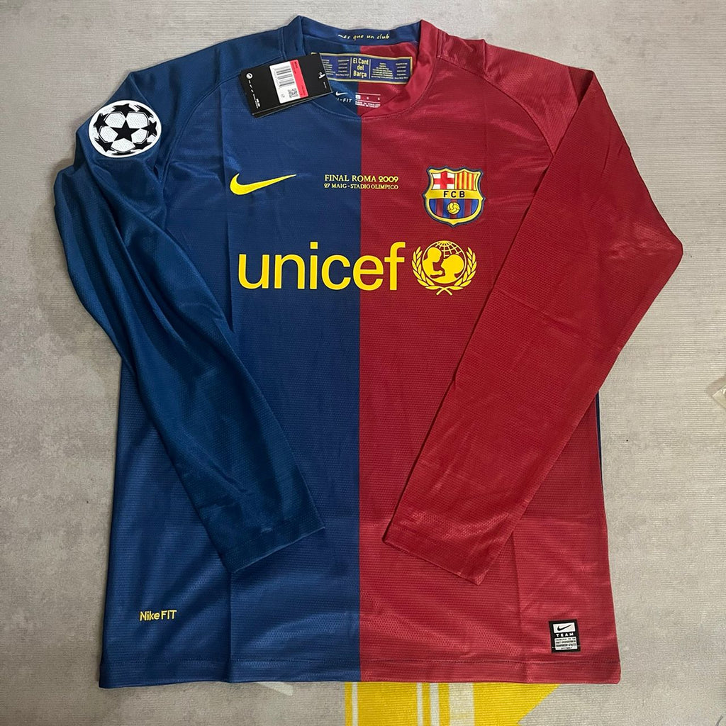 Lionel Messi Barcelona 2009 Rom Finale Retro Trikot Fußballtrikot