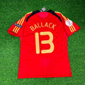 Michael Ballack Germany EURO 2008 Away Red Retro Football Jersey Kit