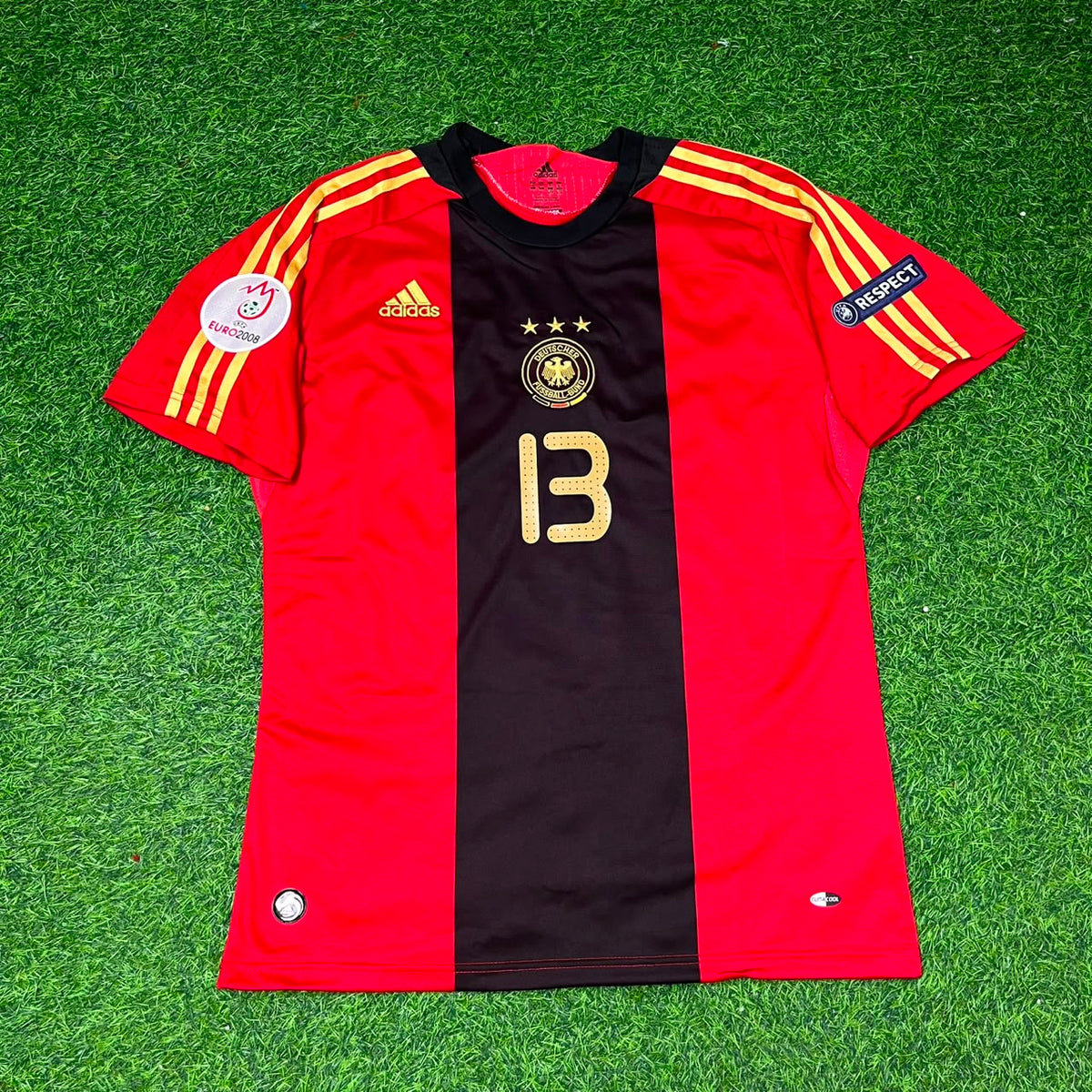 Michael Ballack Germany EURO 2008 Away Red Retro Football Jersey Kit
