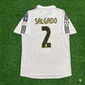 Míchel Salgado 2 – Real Madrid 2003 2004 weißes Heim-Retro-Trikot Maillot