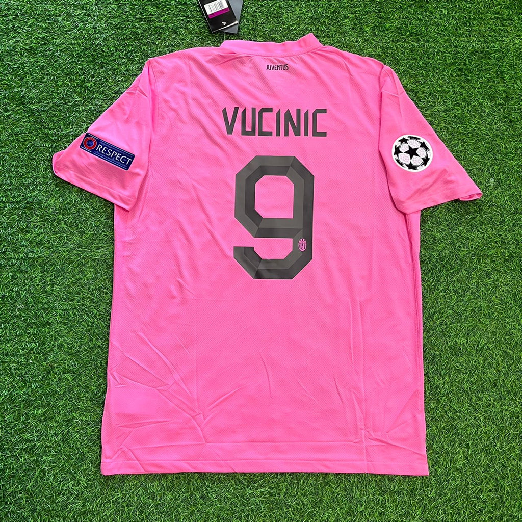 Mirko Vucinic Juventus Pink 2012 2013 Saison Retro Trikot Fußballhemd