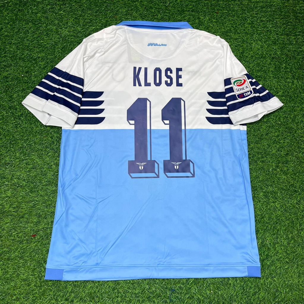 Miroslav Klose #11 Lazio Weiß Blau Retro Heimtrikot