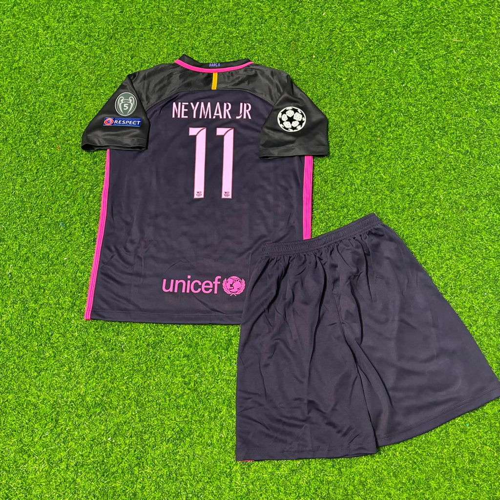 Neymar Jr Barcelona 2016-2017 Retro Kinder Fußballtrikot