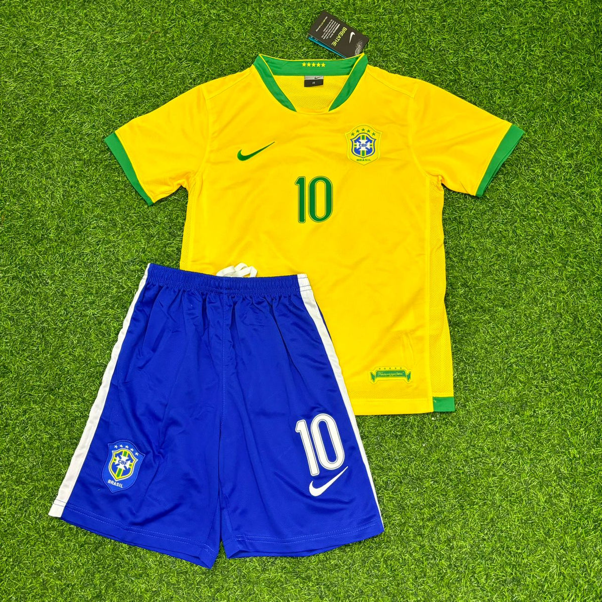 Neymar Jr Brasilien Retro Kinder Fußballtrikot