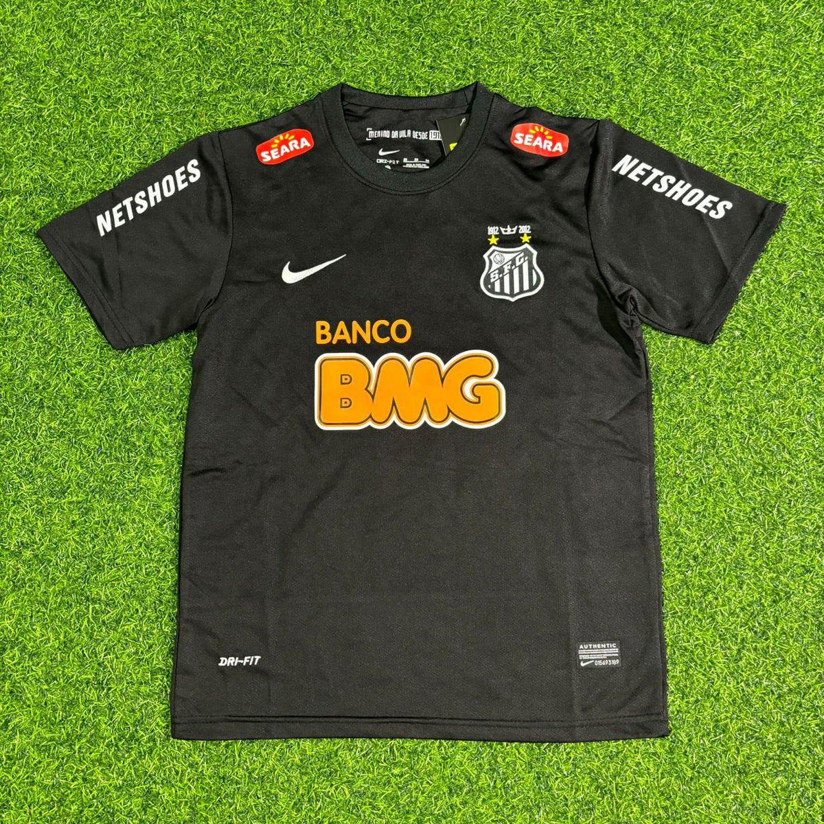 Neymar Jr Santos 2009-2013 Black Kids Retro Football Jersey