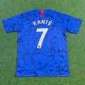 N'golo Kante #7 Chelsea 2019 2020 Blue Retro Kit Jersey Trikot Maglia Maillot Soccer Shirt
