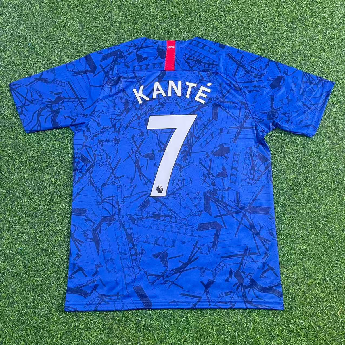 N'golo Kante #7 Chelsea 2019 2020 Blue Retro Kit Jersey Trikot Maglia Maillot Soccer Shirt