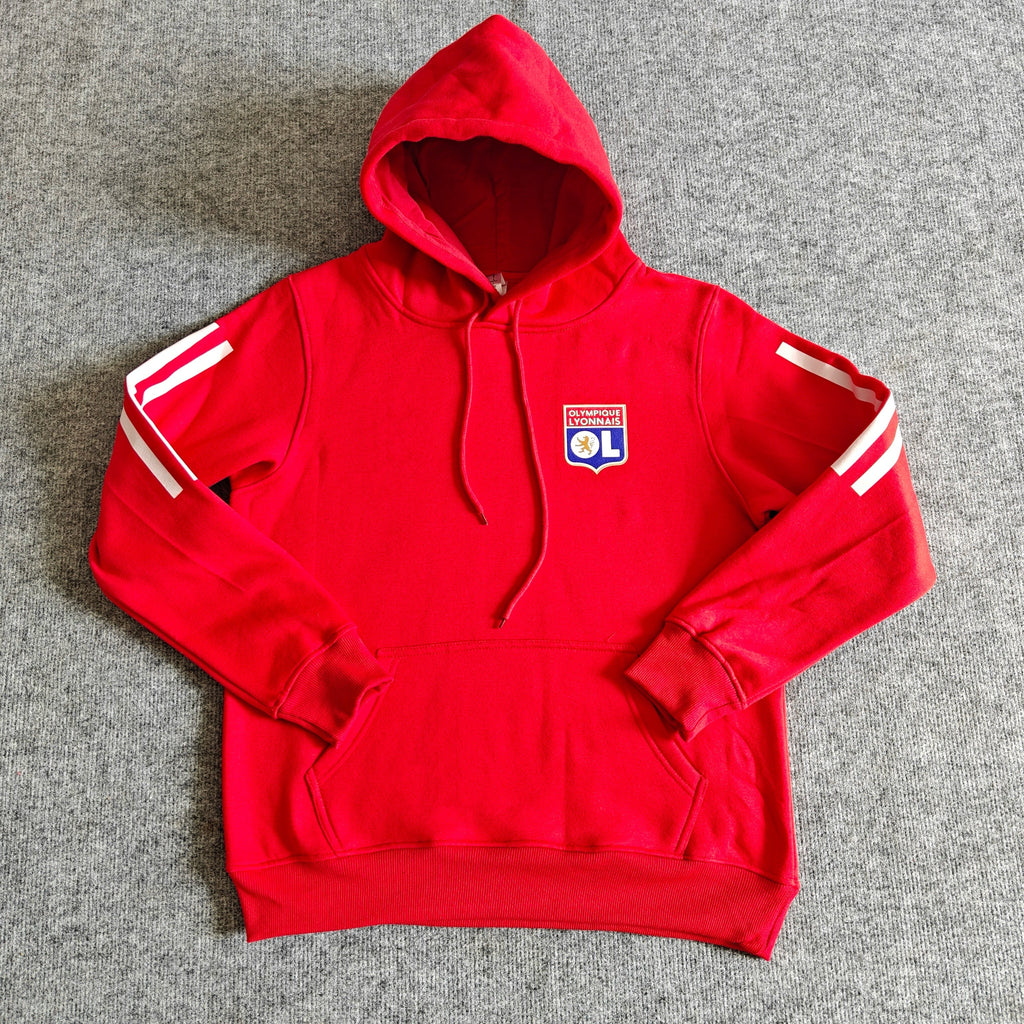 Olympique Lyonnais – Kapuzenpullover Winter-Fleece – Fußball-Hoodie