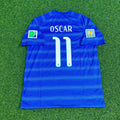 Oscar 11 - Brasilien 2014 Weltmeisterschaft Retro Blaues Trikot