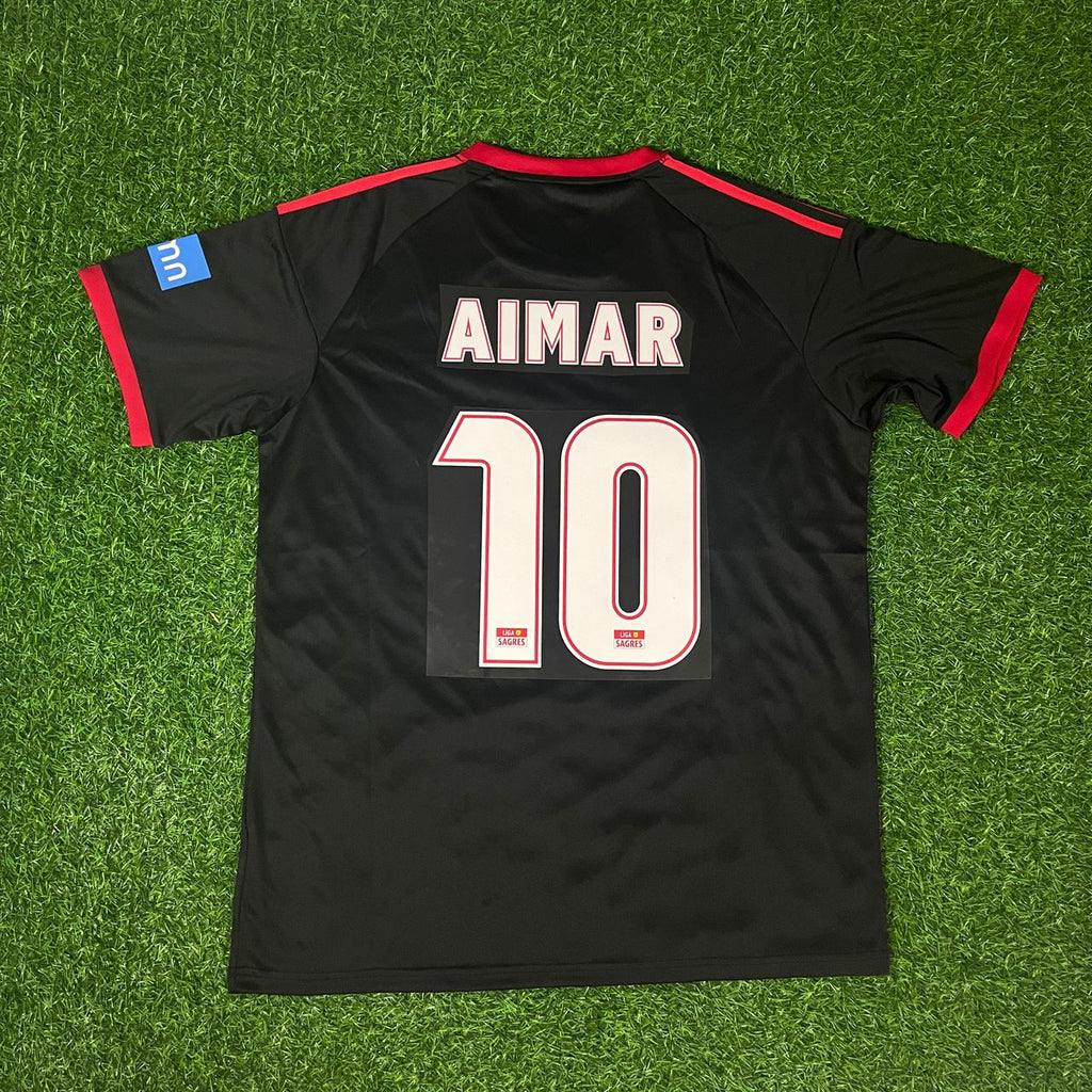 Pablo Aimar 10 – Benfica 2009/2010 Away Black Retro Kit Jersey Trikot Maillot Soccer Shirt