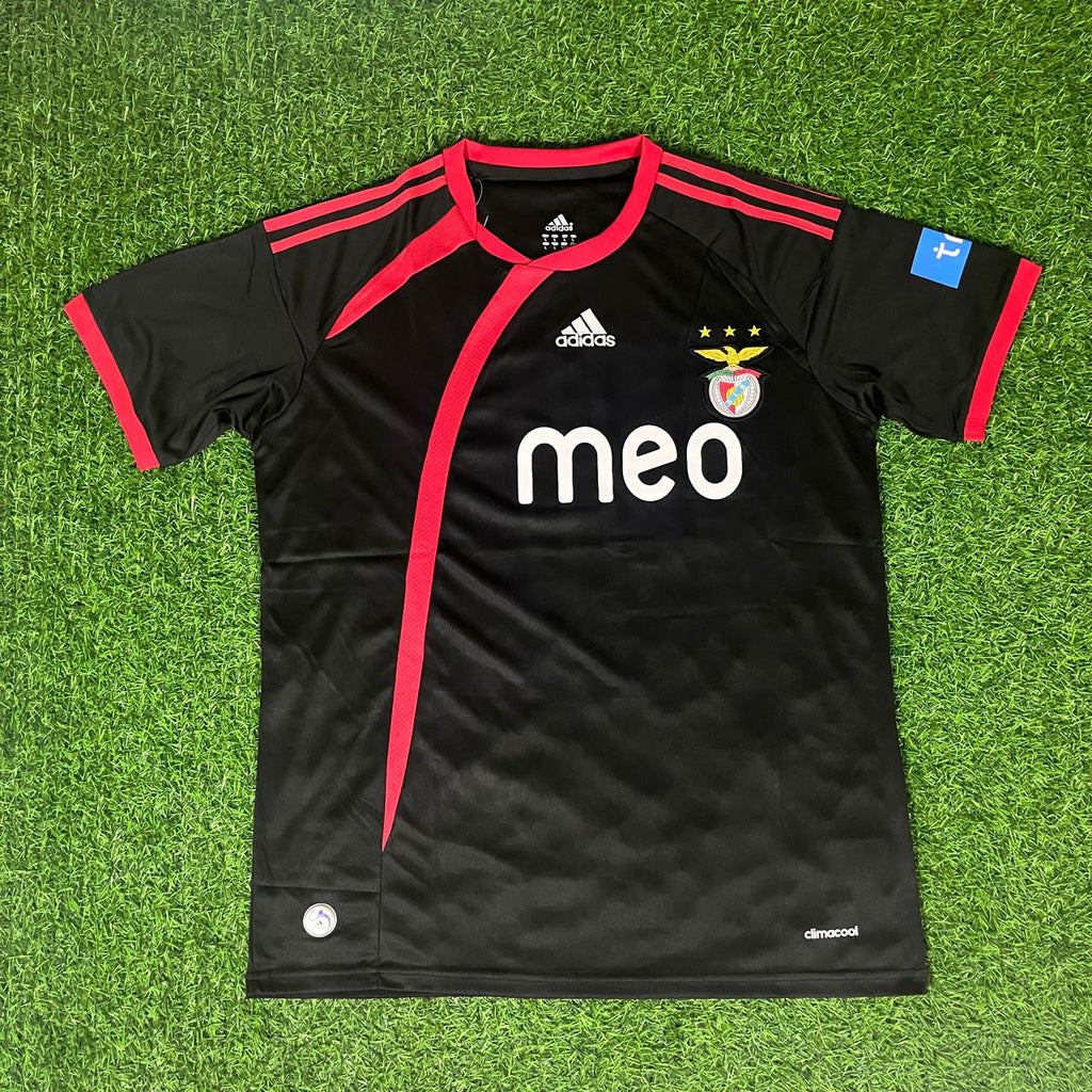 Pablo Aimar 10 – Benfica 2009/2010 Away Black Retro Kit Jersey Trikot Maillot Soccer Shirt