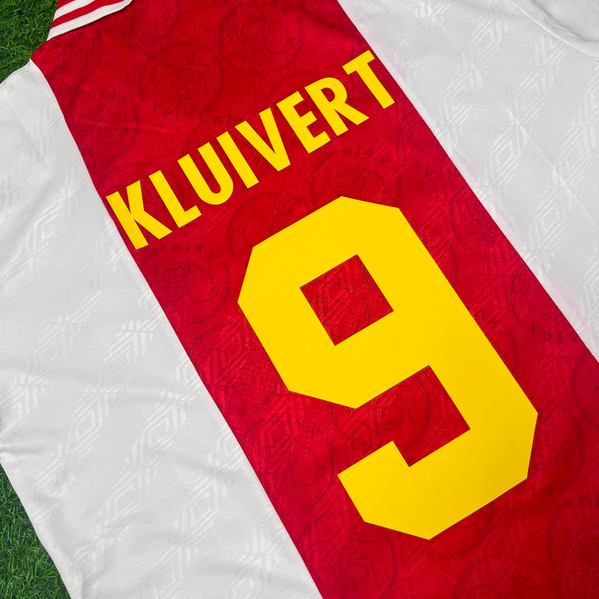 Patrick Kluivert Ajax Retro Golden Printing Jersey Trikot Soccer Shirt