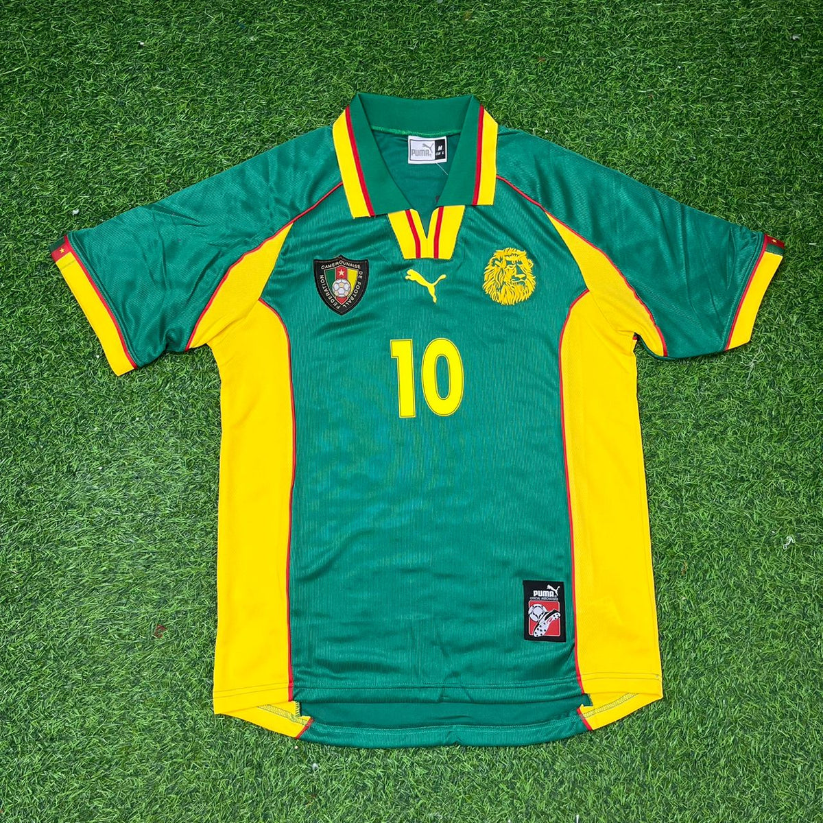 Patrick Mboma Cameroon Retro Football Jersey