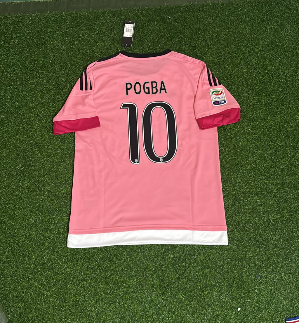 Paul Pogba Juventus 2015/16 Pink Retro Football Jersey Kit