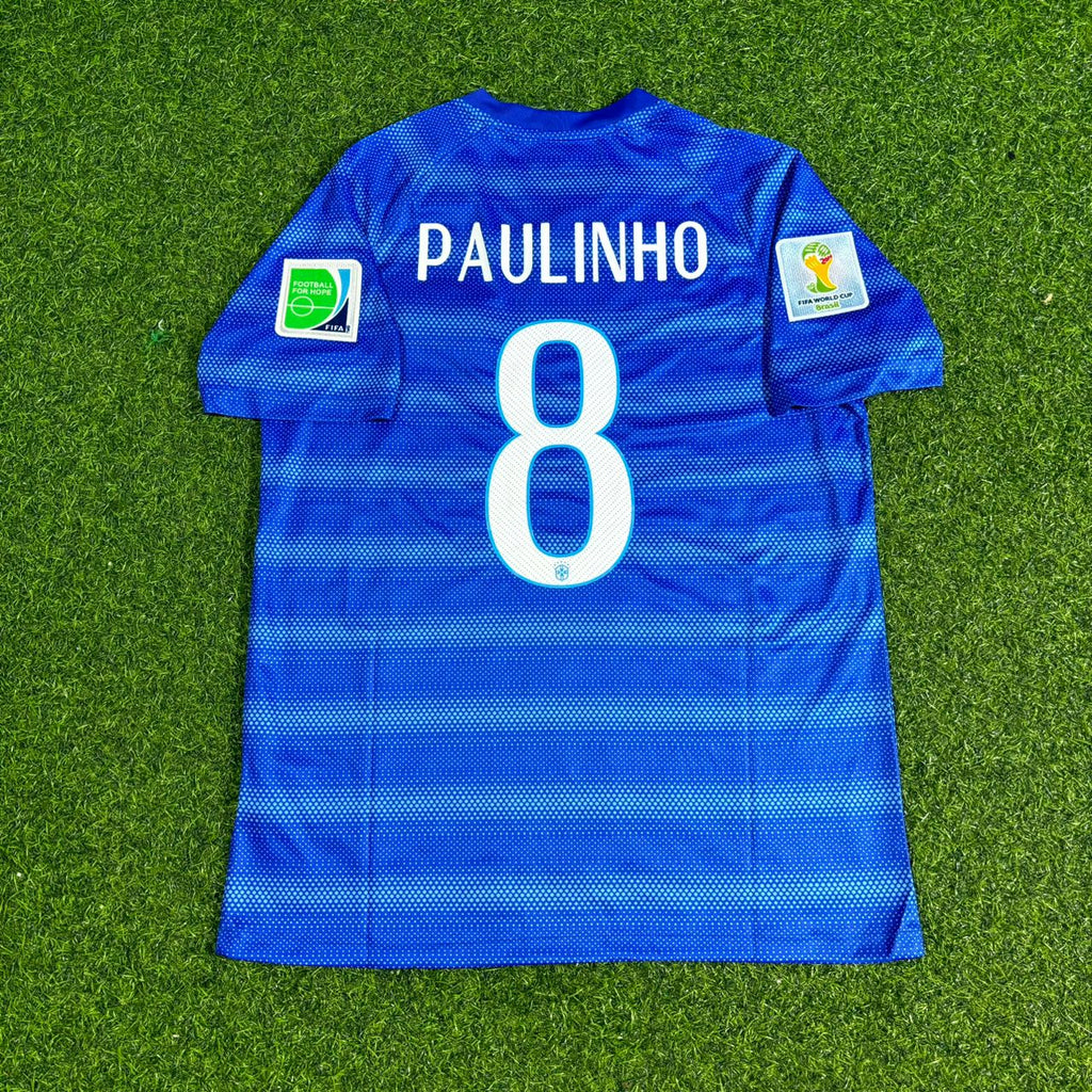 Paulinho 8 - Brasilien WM 2014 Retro Blaues Trikot