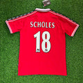 Paul Scholes Manchester United 1999 Red Retro Jersey Maillot Trikot