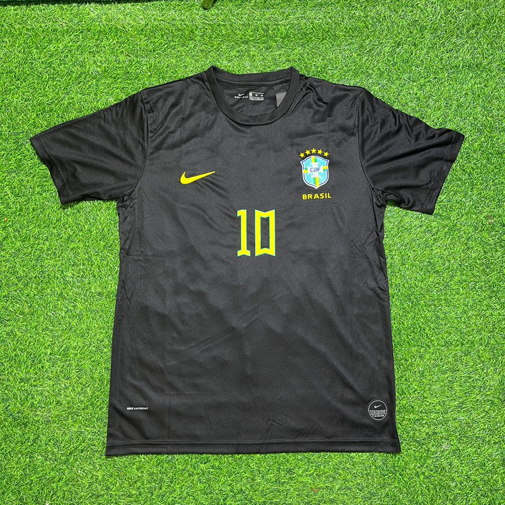 Pelé Brasil Retro Fußballtrikot-Set Schwarz