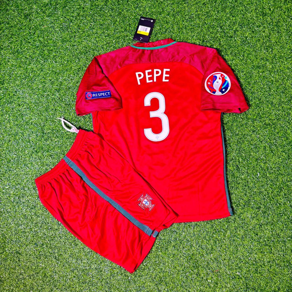 Pepe Portugal EURO 2016 Final Kids Retro Football Jersey