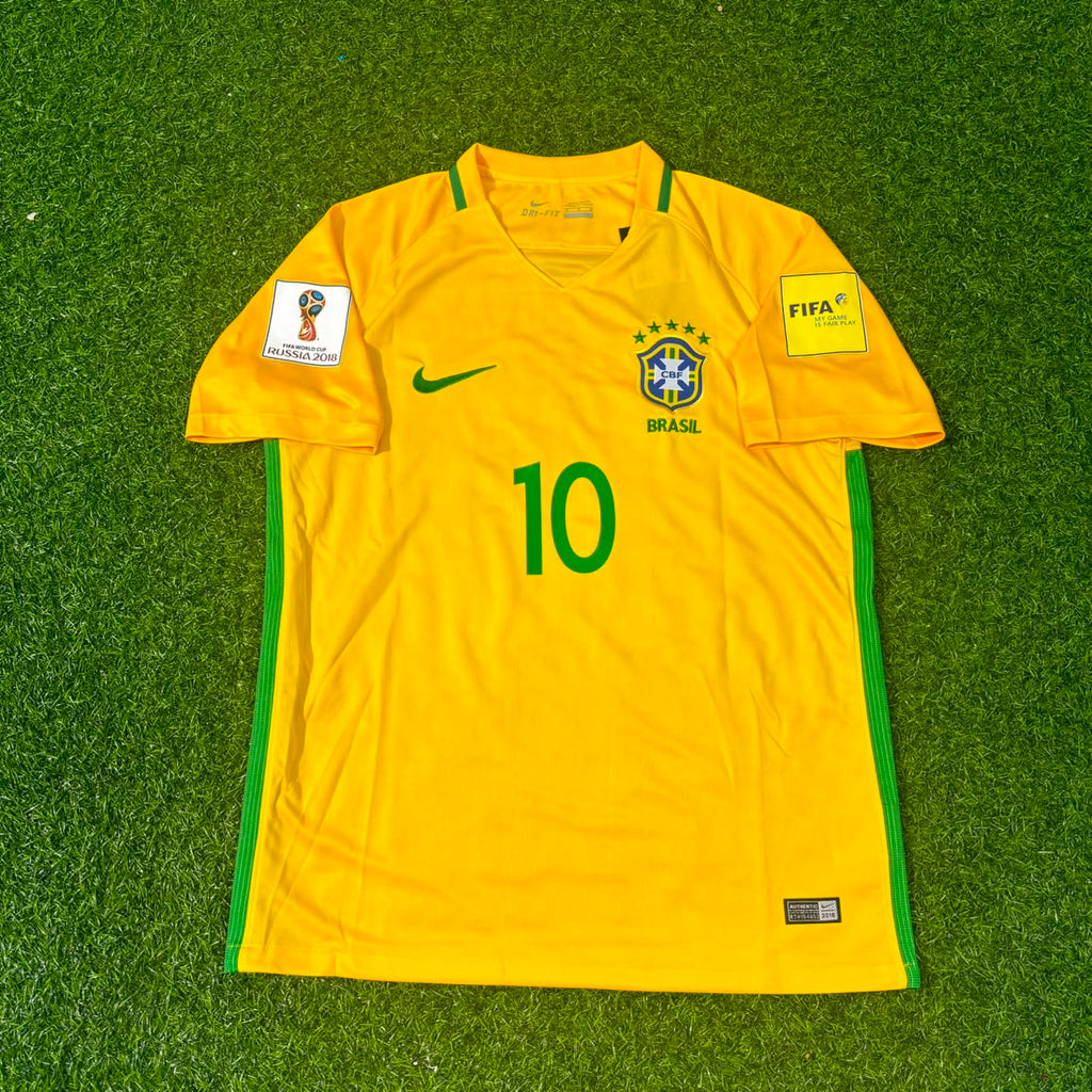 Philippe Coutinho #10 Brazil 2018 World Cup Home Football Jersey