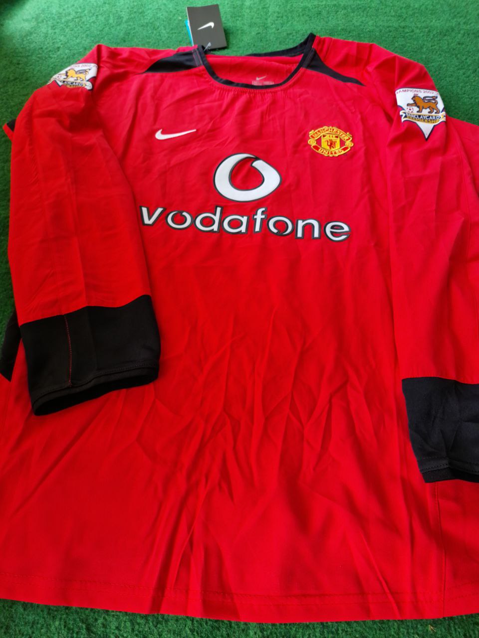 Cristiano Ronaldo Manchester United 2002 2004 Rotes Retro Langarm-Trikot
