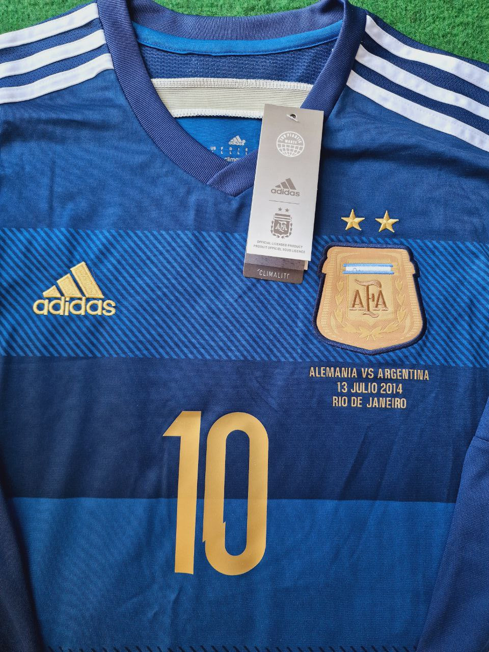 Lionel Messi Argentinien WM 2014 Retro Fußballtrikot