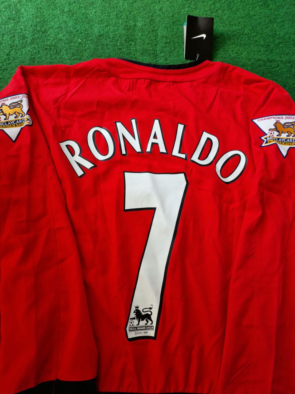 Cristiano Ronaldo Manchester United 2002 2004 Rotes Retro Langarm-Trikot