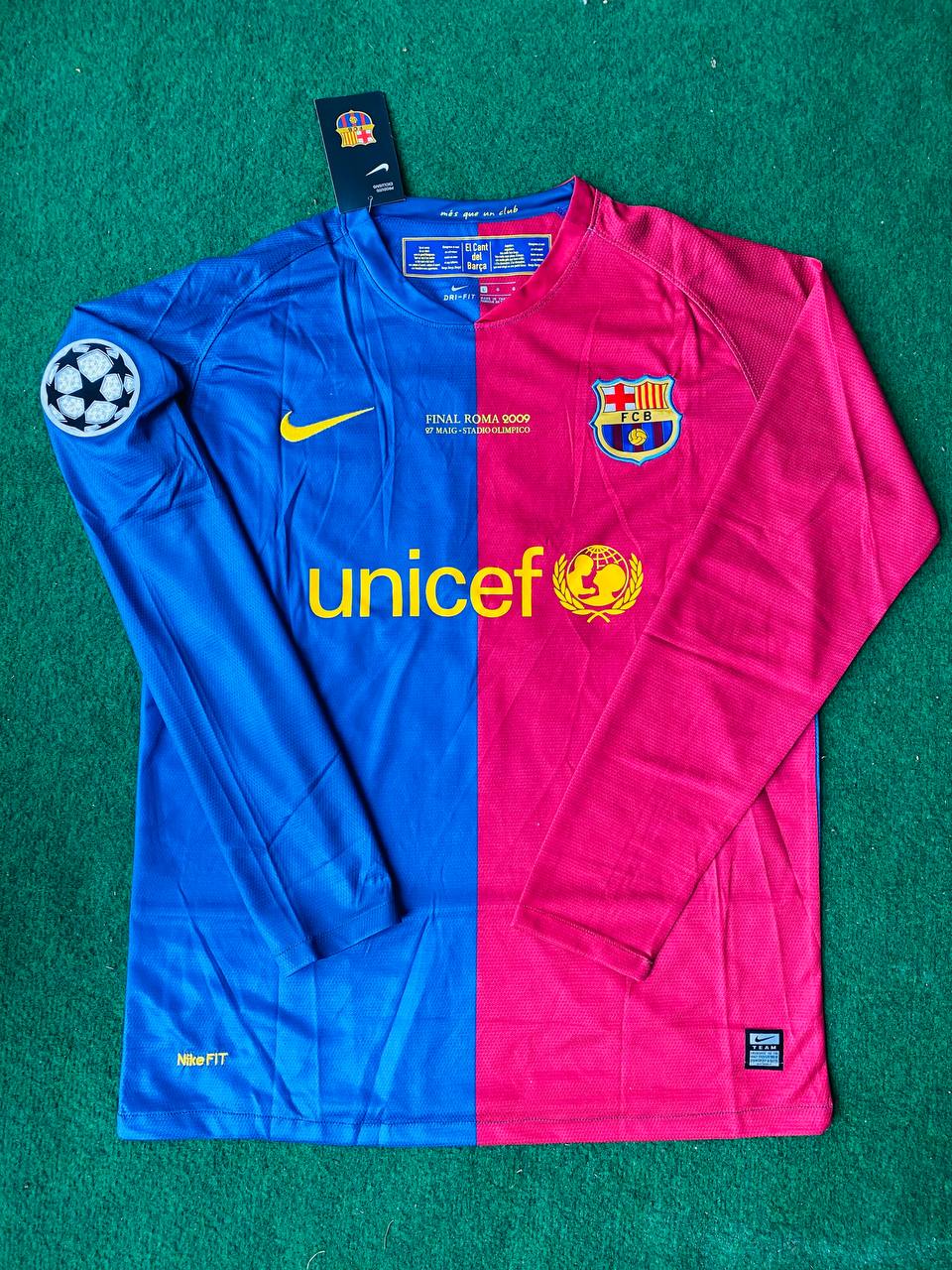 Samuel Eto'o #9 Barcelona 2009 Champions League Finale Kinder Retro Trikot