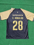 Cristiano Ronaldo Nummer 28 Sporting CP Goldenes Retro-Fußballtrikot
