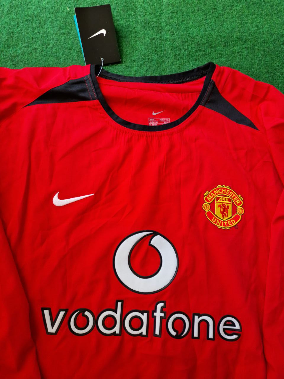 Cristiano Ronaldo Manchester United 2002 2004 Rotes Retro Langarm-Trikot