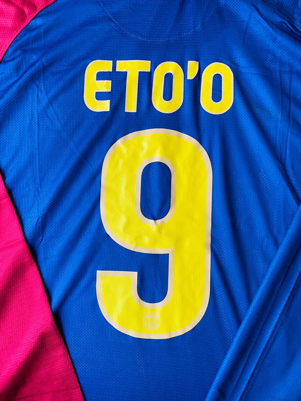 Samuel Eto'o #9 Barcelona 2009 Champions League Finale Kinder Retro Trikot