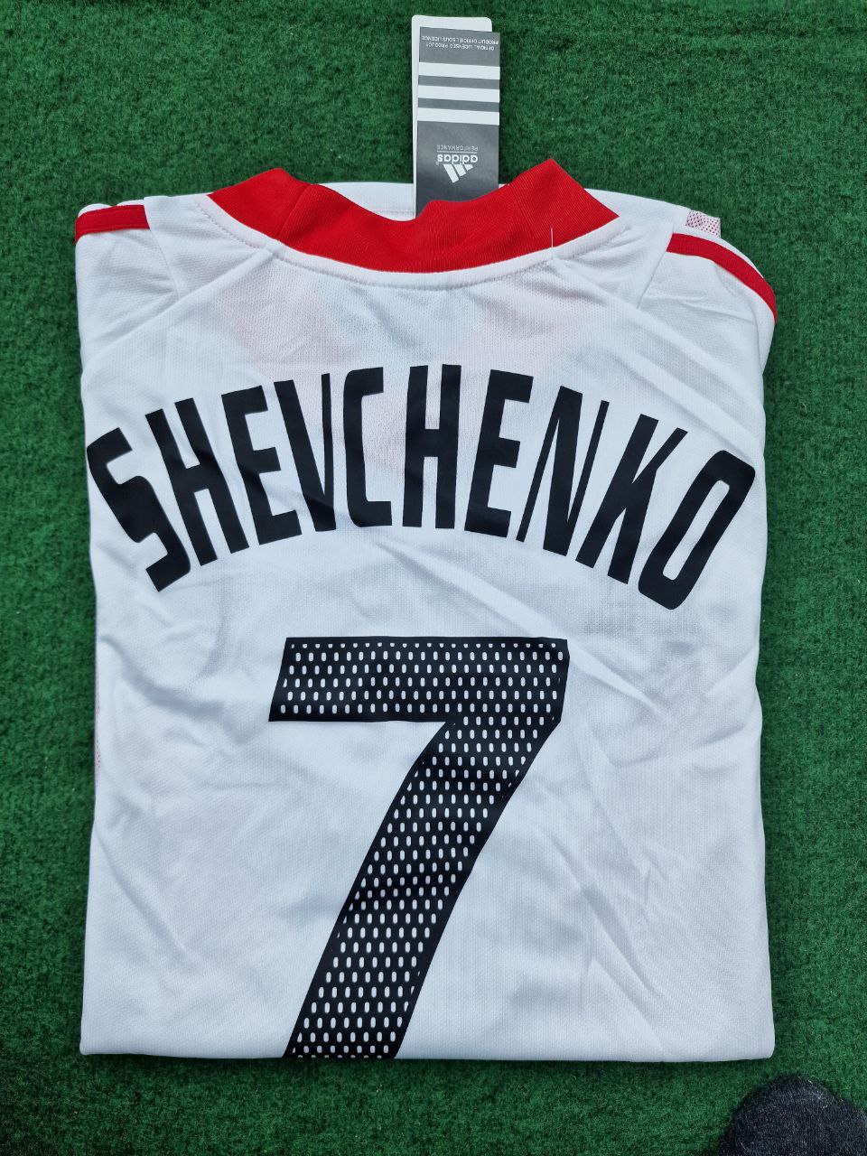 Andriy Shevchenko AC Mailand 2003 Champions League Finale Old Trafford Retro Trikot Weiß Maglia Maillot