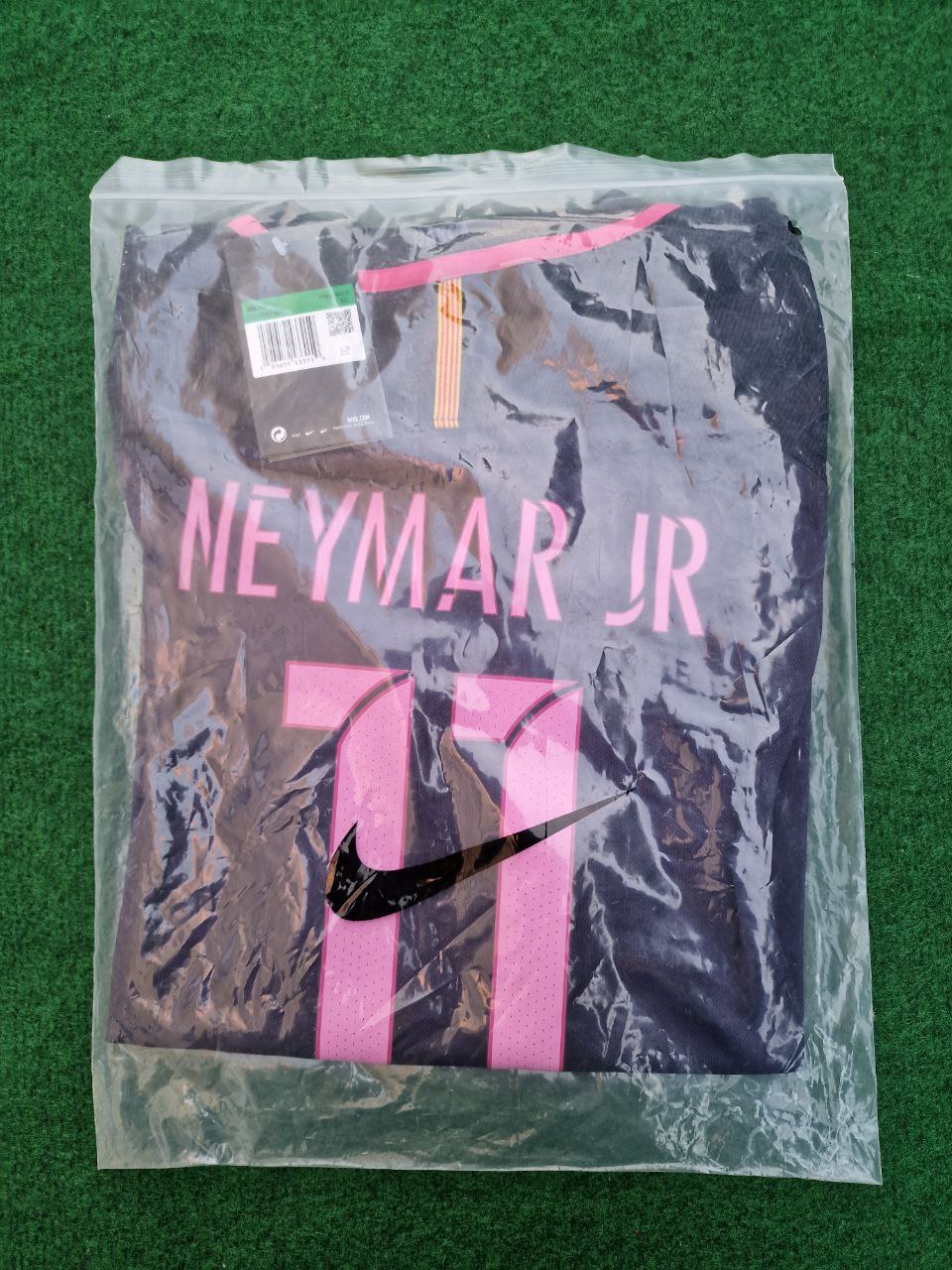 Neymar Jr Barcelona 2014/15 Retro Schwarz Pink Trikot