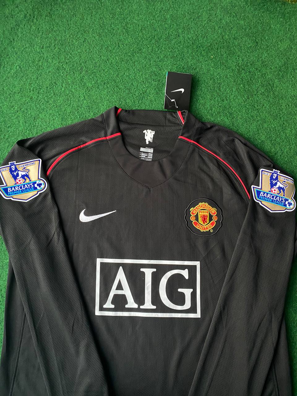 Rio Ferdinand 2007-2008 Manchester United Black Retro Jersey Trikot Camiseta Maillot