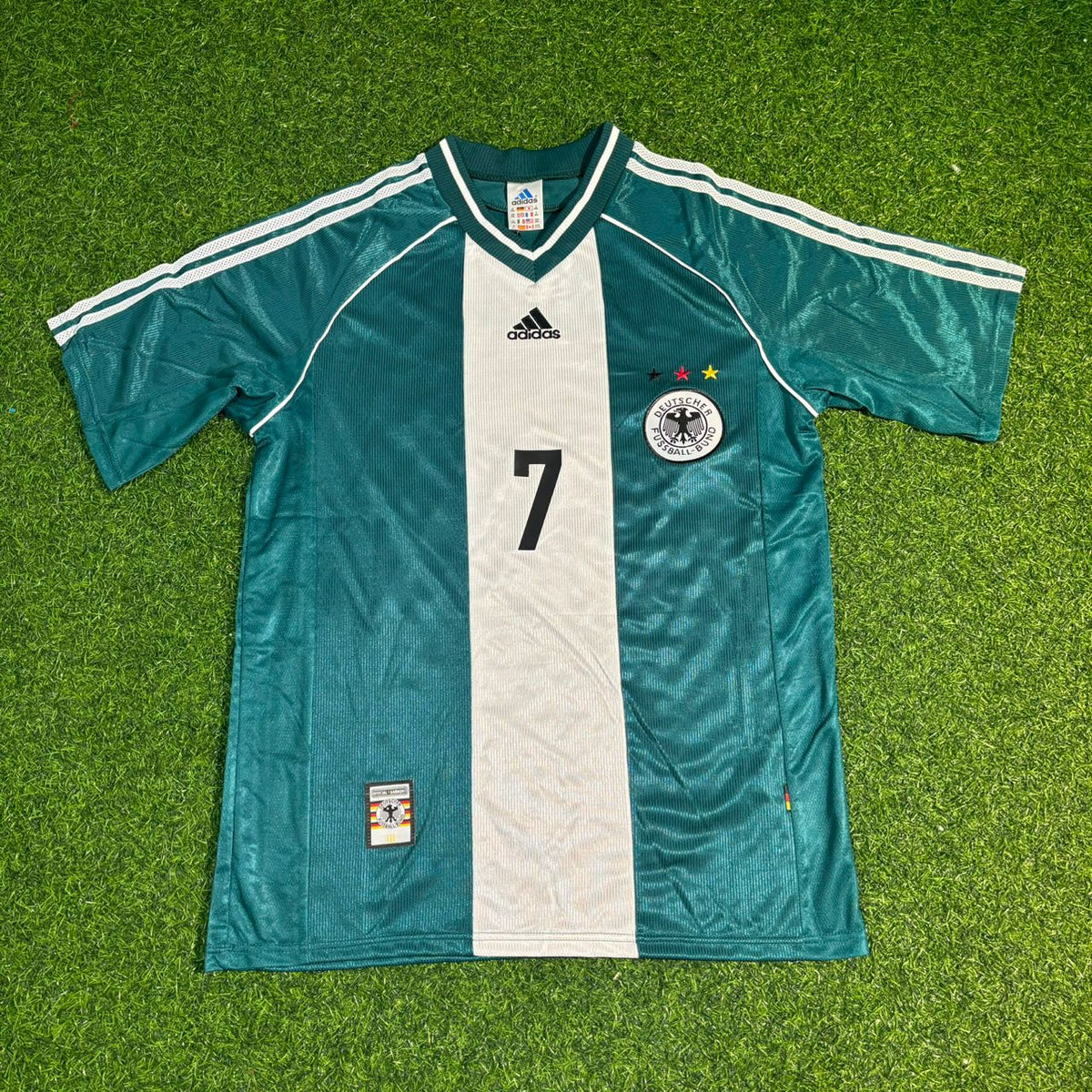 Pierre Littbarski #7 Deutschland Auswärts Germany Retro Fußballtrikot Grün