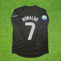 Portugal EURO 2012 Cristiano Ronaldo #7 Retro Away Black Long Sleeve Football Jersey front view