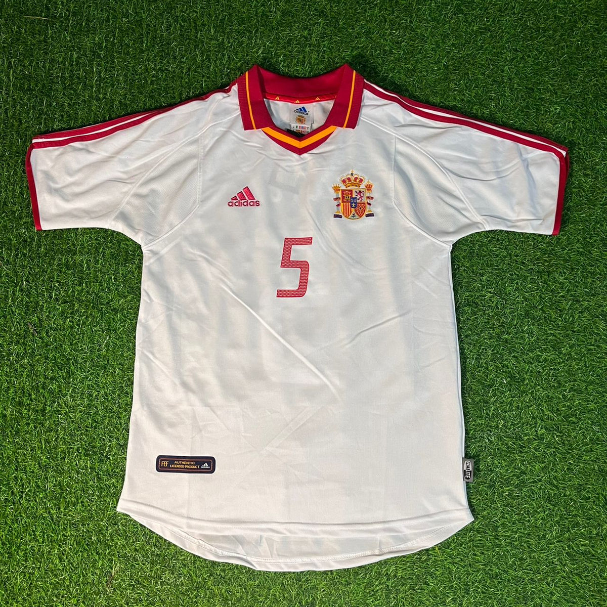 Carles Puyol 02-03 Spain White Retro Jersey